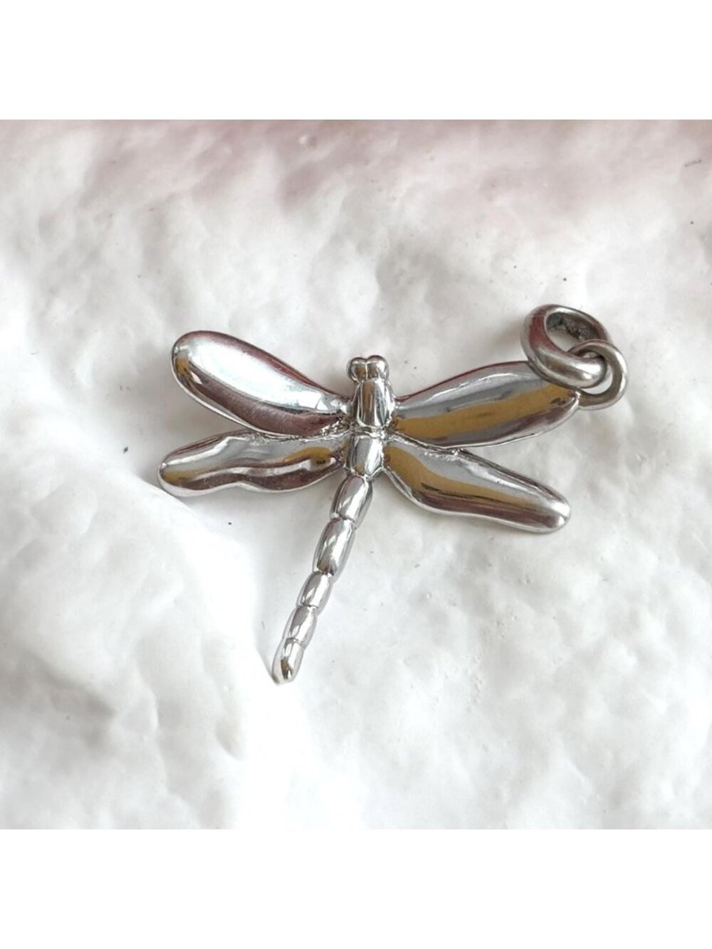Dragonfly Figural Minimalist Dainty Sterling Silver 925 Vintage Pendant | Charm